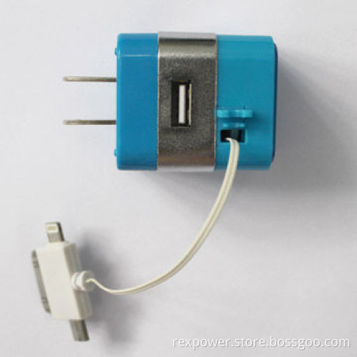 Multiple interface plug, silvery metal plate in the middle, linear fashion, appearance conciseNew